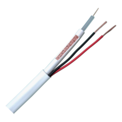 MC-RG59P-100B - Cable Combinado RG59 + alimentación Rollo de 100 metros Cubierta color blanco Diámetro exterior 9.0 mm