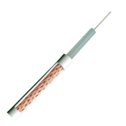 MC-RG59U-100 - Cable coaxial micro RG59 Vídeo Rollo de 100 metros Cubierta color blanco Diámetro exterior 3.5 mm