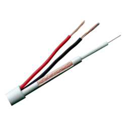 MC-RG59UP-100 - Cable Combinado Micro RG59 + alimentación Rollo de 100 metros Cubierta color blanco Diámetro exterior 6.8 mm