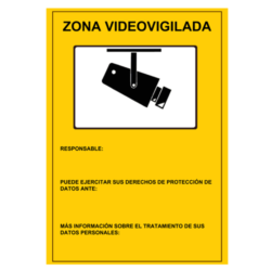 CARTELCCTV - Cartel de plástico Serigrafía Zona Videovigilada