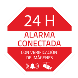 PEGATINA-ALARMA - Pegatina de plástico Serigrafía Alarma conectada
