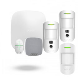 AJ-KITPIRCAM2 - KIT Alarma AJAX (1 PANEL/GPRS-DUALSIM/IP + 2 PIRCAM + 1 PIR + 1 MANDO  + 1 SIRENA)