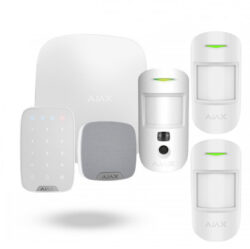 AJ-KITPIRCAM6 - KIT Alarma AJAX (1 PANEL/GPRS-DUALSIM/IP + 1 PIRCAM + 2 PIR + 1 TECLADO + 1 SIRENA)