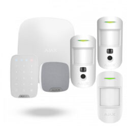 AJ-KITPIRCAM5 - KIT Alarma AJAX (1 PANEL/GPRS-DUALSIM/IP + 2 PIRCAM + 1 PIR + 1 TECLADO + 1 SIRENA)