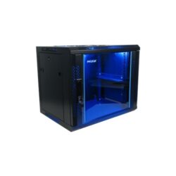 PHP2112 - Armario rack mural PHASAK 12U 600x450 negro + Ventilacion/Luz Azul