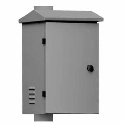 BACULO-CAJA-SH-22-GRIS - INTEGRATION CABINET. Caja de acero 350x450x250 para báculo de 6m. Color gris