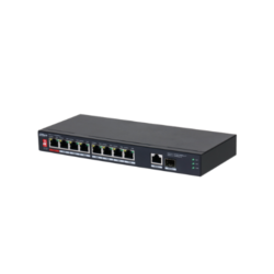 PFS3110-8ET1GT1GF-96 - Switch PoE 2.0 8 puertos 10/100 +1 Uplink Gigabit +1SFP 96W 802.3at Layer2