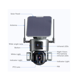 MC-2022-4G - Cámara PTZ Solar 4G + Baterías 100 % A Autónoma 4MB 360º doble lente IR50 4G - Imagen 6