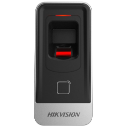 DS-K1201AMF - Lector Huellas Dactilares Tarjeta Mifare M1 Montaje Superficie Zumbador Tamper Hikvision