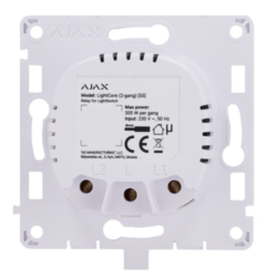 AJ-LIGHTCORE-2G - Relé para interruptor de luz inteligente doble Inalámbrico 868 MHz Jeweller