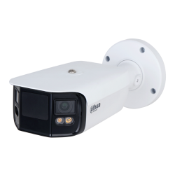 IPC-PFW5849-A180-E2-ASTE - Tubular IP H265 2x4M DUAL-LENS SPLICING FULL COLOR WDR140dB Starlight IR40m 3.6mm IP67 ePoE SD AUDIO