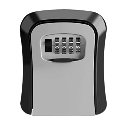 KEYS-SAFEBOX - Caja de seguridad gris para llaves Apertura con código de 4 dígitos