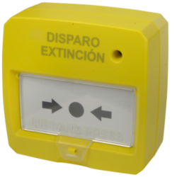 DMT-D9000-MCP-Y - Pulsador rearmable Especial para panel de extinción. Activador Manual