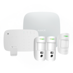 AJ-HUB2KIT4G-MP-PRO-KPD-W - Kit de alarma profesional Certificado Grado 2 Comunicación Ethernet y dual SIM 4G/3G