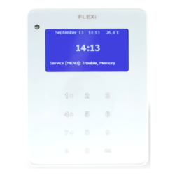 KX-SK232-LCD - Teclado Protegus SK232 LCD blanco, Pantalla LCD, pantalla táctil de cristal.