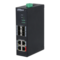 HS4408-4ET-96 - Switch Hardened PoE 4 puertos 10/100 +4SFP Gigabit 96W Manejable Layer2