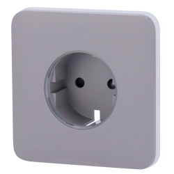 AJ-SOLOCOVER-SMART-GRE - Tapa frontal para enchufe inteligente tipo F Compatible con AJ-OUTLETCORE-SMART
