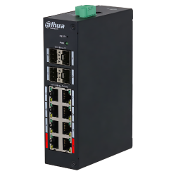 HS4412-8ET-120 - Switch Hardened PoE 8 puertos 10/100 +4SFP Gigabit 120W Manejable Layer2
