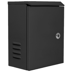 BACULO-CAJA-SH-41-NEGRO - DISTRIBUTION BOX. Caja de acero 300x400x180 para báculos de 3.5m y 4.5m. Color negro