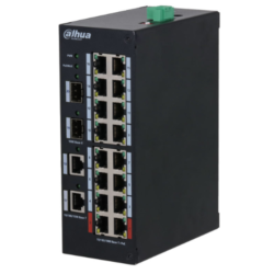 HS3220-16GT-190 - Switch PoE industrial de 16 puertos Gigabit