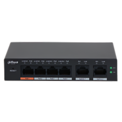 S4100-4ET2ET-60-C - Switch PoE 2.0 4 puertos 10/100 + 2RJ45 Uplink 10/100 60W Manejable en Cloud Layer2