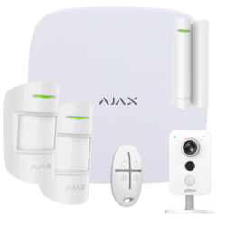 AJ-KITHUB1 - KIT Alarma AJAX (1 PANEL/GPRS/IP + 2 PIR + 1 MAGN + 1 MANDO + 1 CAMARA IP WIFI)