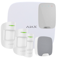 AJ-KITHUB5 - KIT Alarma AJAX (1 PANEL/GPRPS/IP + 3 MOTIONPROTECT + 1 KEYPAD + 1 HOMESIREN)