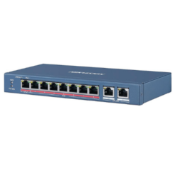 DS-3E0310HP-E - Switch Hikvision 8 puertos POE 2 puertos UPLINK , no gestionable.