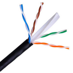 MC-UTP305Cat6eCA - Bobina en caja grande Cable Cat6 de 305 m para exteriores, Cobre/Aluminio, 23 AWG, 5,5 mm