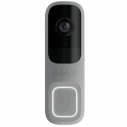 AJ-DOORBELL-GRE- Timbre inteligente Ajax 4 MP con IA, audio bidireccional, visión nocturna y carcasa gris IP54