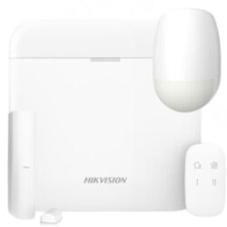 DS-PWA64-Kit-WE - Kit AXPRO de HIKVISION compuesto por: 1x Panel de control, 1x Pulsador, 1x Detector PIR, 1x Magnético.