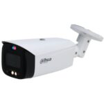 IPC-HFW3549T1-AS-PV-0360B-S4 - Cámara IP Bullet 5 MP Full-Color con luz blanca, IR, audio bidireccional, analítica WizSense, lente fija 3.6 mm, protección IP67.