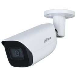 IPC-HFW3841E-AS-0360B-S2 - Cámara bullet IP 8 MP (4K), lente fija 3.6 mm, IR 30 m, micrófono integrado, analítica avanzada WizSense, protección IP67.