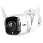 TC65 - Cámara de seguridad WiFi exterior Full HD con visión nocturna a color, resistente al agua, detección de movimiento y audio bidireccional