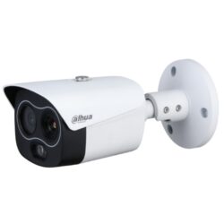 TPC-BF1241-TB7F8-DW-S8 - Cámara bullet híbrida térmica + visible, 1.3 MP térmico + 4 MP visible, IA, sirena y luz LED para disuasión