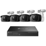 VIGI NK8P-B434I - Kit de videovigilancia compuesto por 1 NVR PoE de 8 canales y 4 cámaras bullet IP VIGI C340I (3 MP)