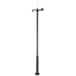 MC-MAST-3.5M-B - Báculo Desmontable de 3,5m de altura en acero galvanizado de color negro con soporte para cámara y speed dome