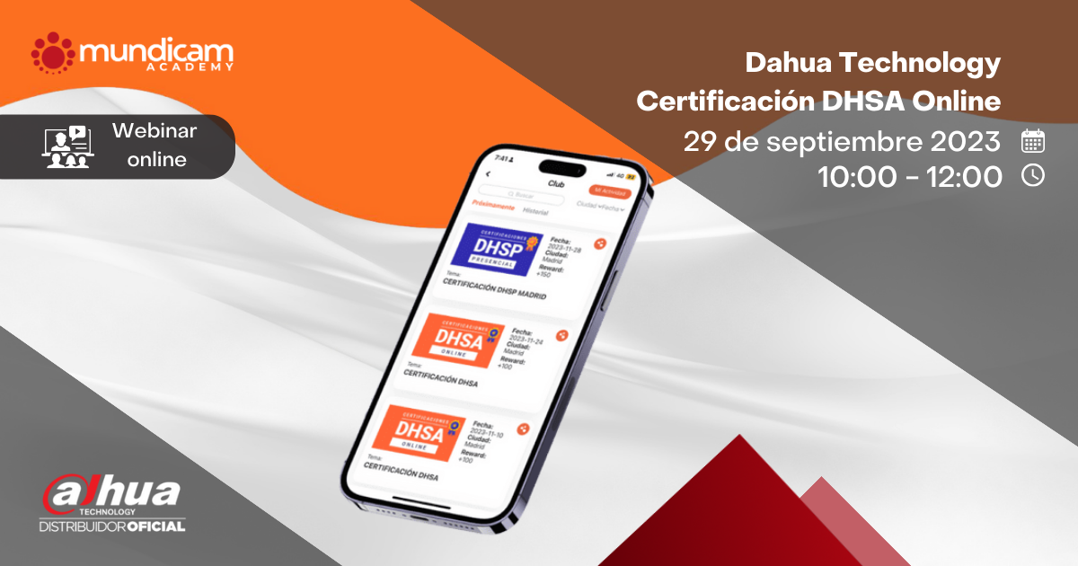 Webinar Dahua | Certificación DHSA