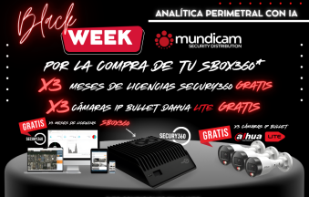 promo black week y black friday de mundicam sbox360 regalo 3 cámaras dahua litle y licencias durante 3 meses de secury360